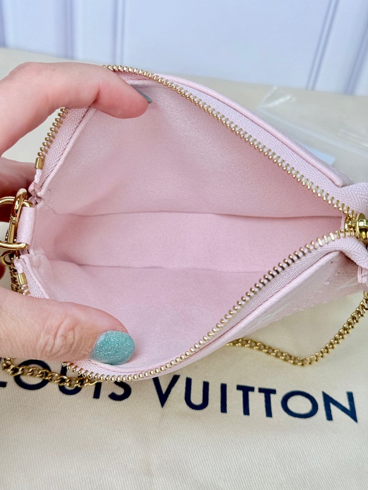 Louis Vuitton Broderies Mini Pochette Accessories (Pink) - New