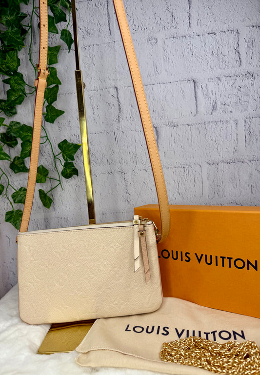 Louis Vuitton Bi-Color Empreinte Monogram Double Zip Pochette