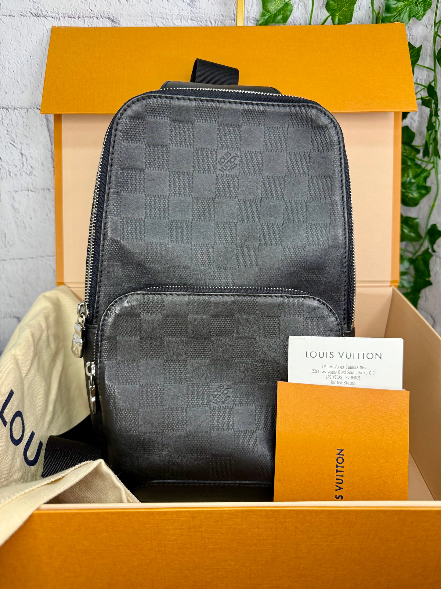 Louis Vuitton Damier Infini Onyx Avenue Sling Bag