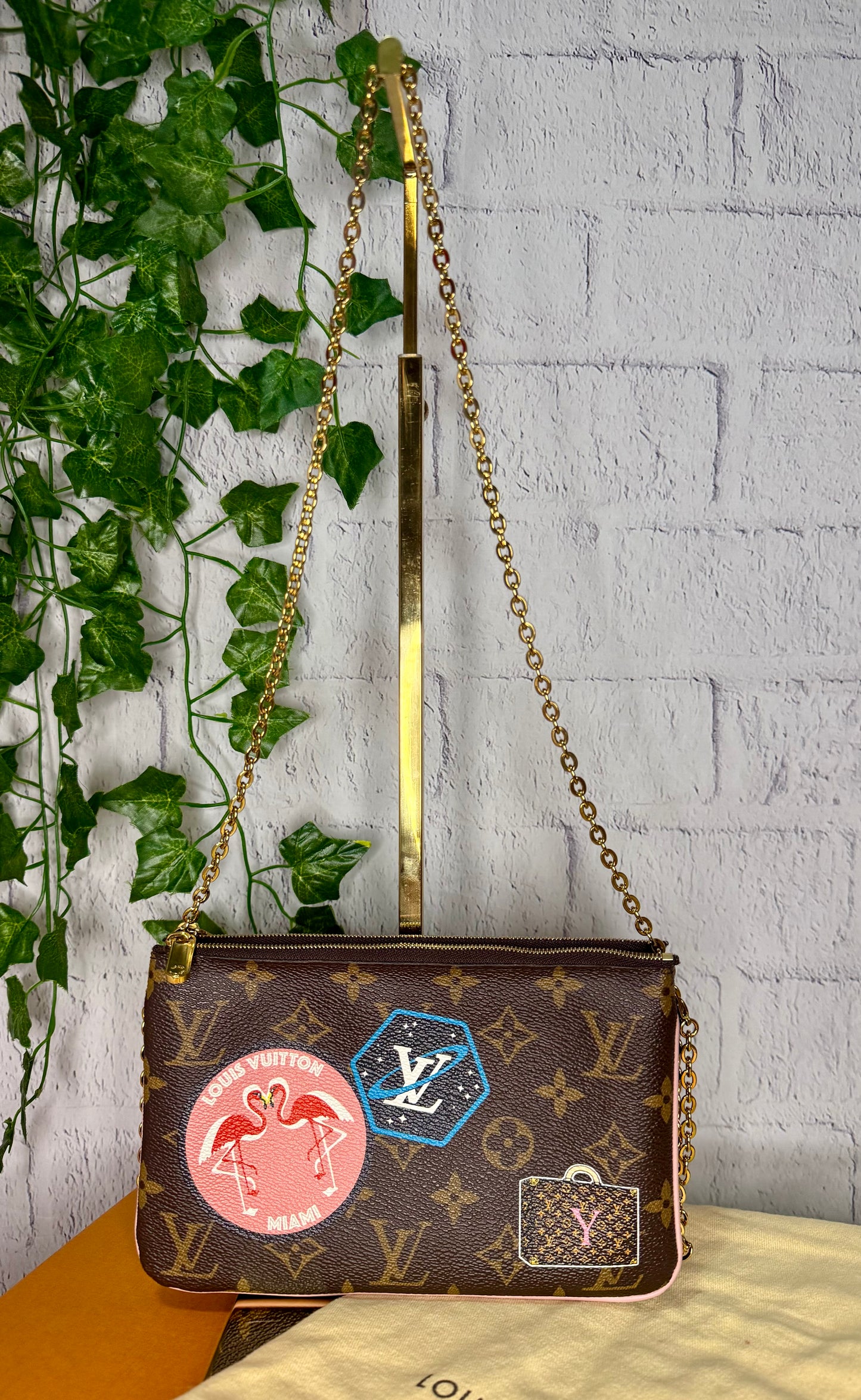 Louis Vuitton LIMITED EDITION World Tour Double Zip Pochette