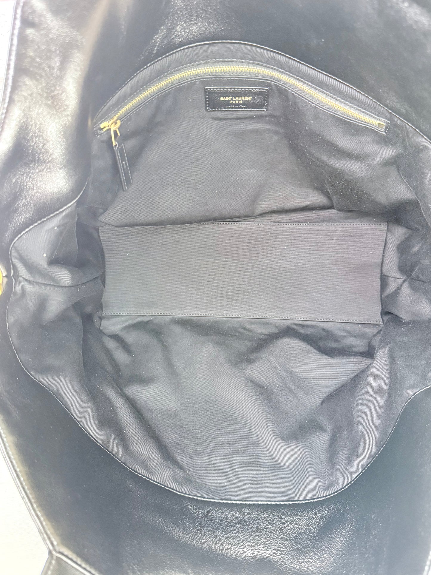 YSL Nappa Leather iCare Tote Bag Medium (Black) - Pristine