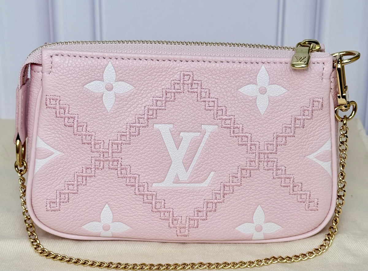 Louis Vuitton Broderies Mini Pochette Accessories (Pink) - New