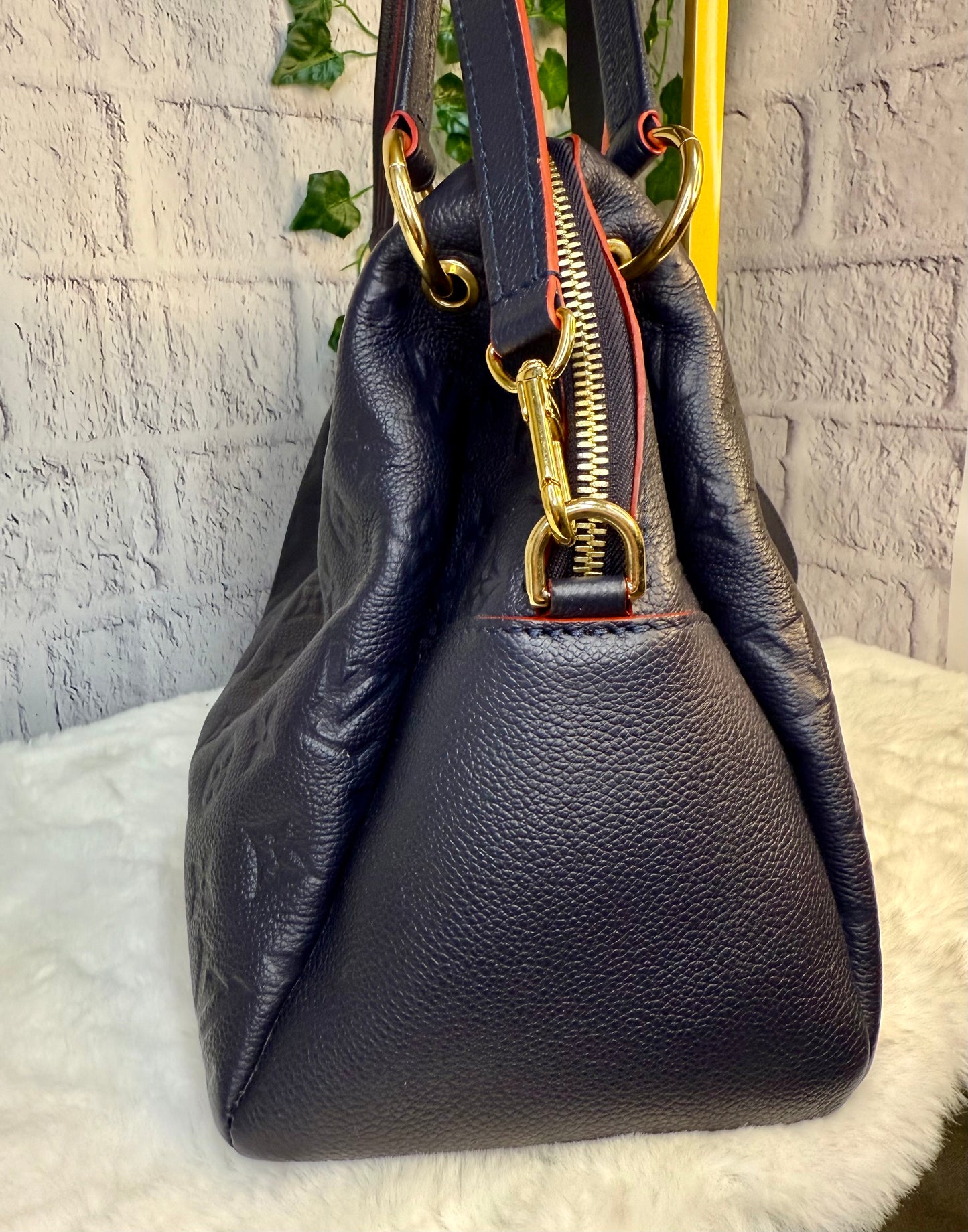 Louis Vuitton Ponthieu Empreinte Leather Marine Rouge