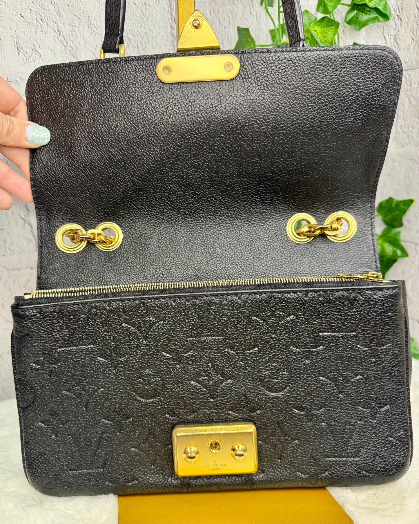 Louis Vuitton Black Empreinte Leather Marceau