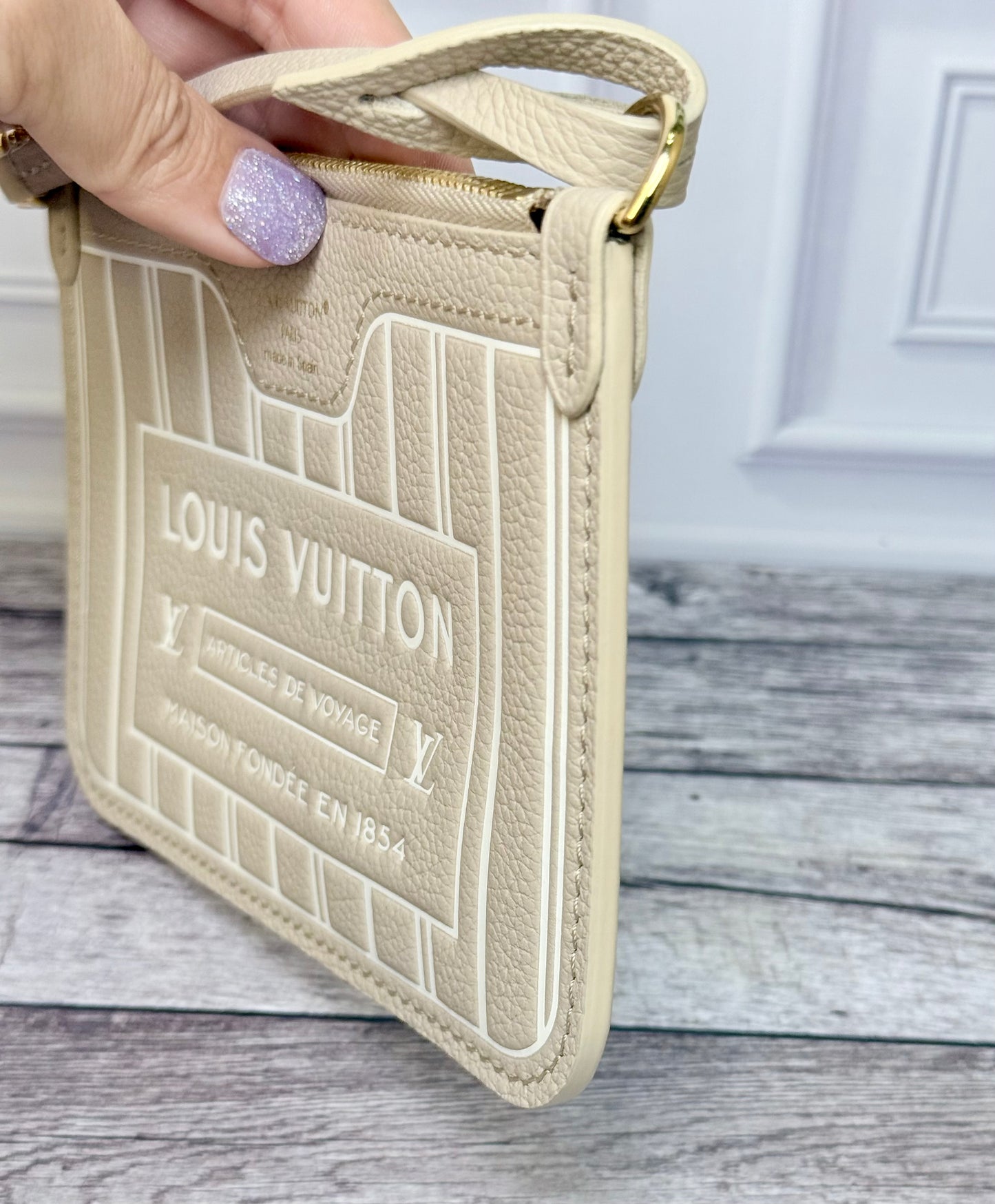 Louis Vuitton Neverfull Bandouliere Inside Out BB (Limestone/Monogram) - Like New