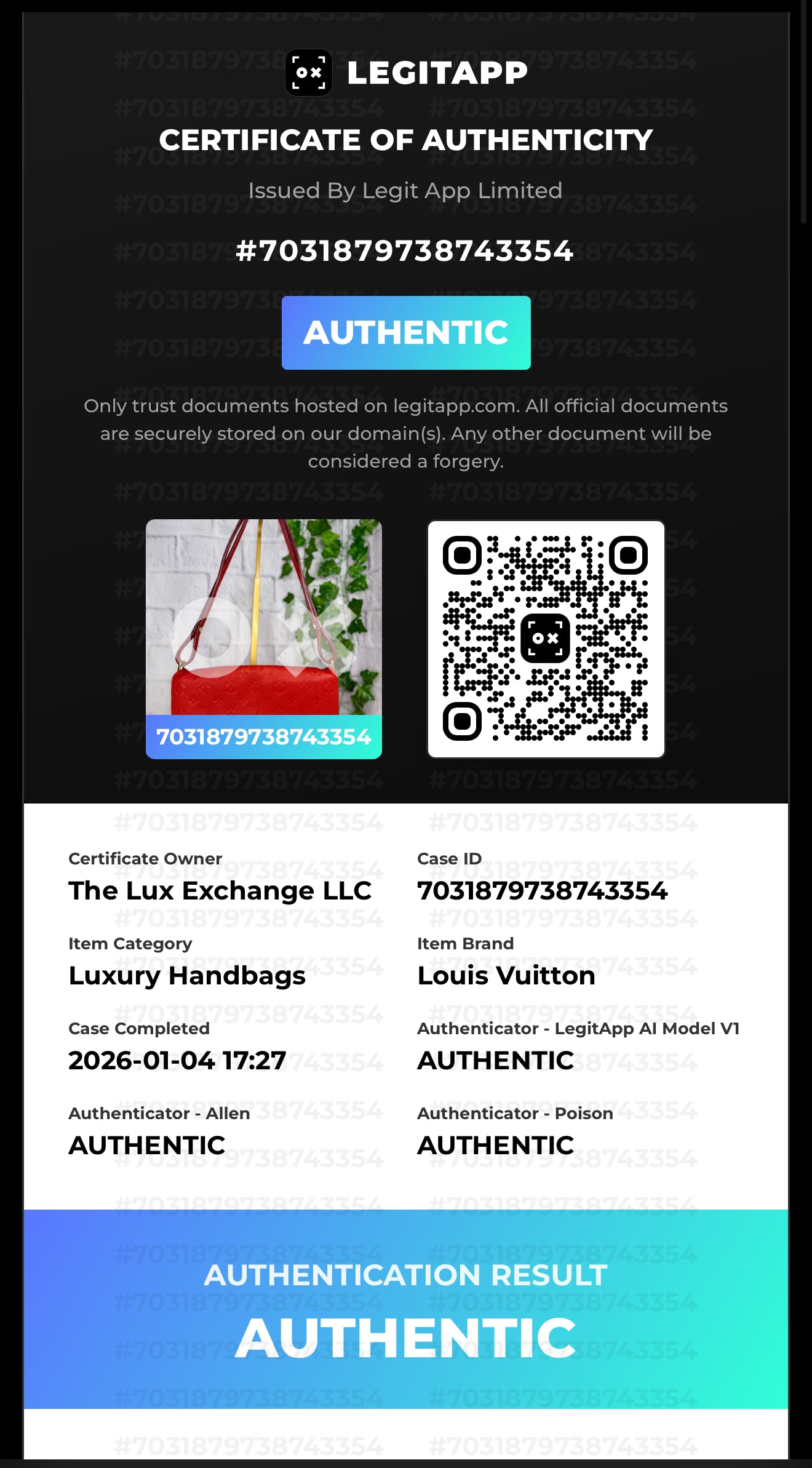 Louis Vuitton Cerise Empreinte Leather Fascinate