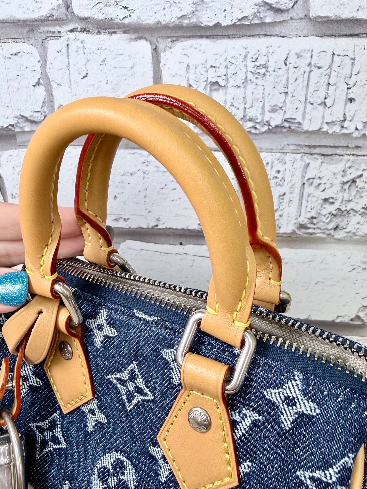 Louis Vuitton Speedy 18 Bandouliere (Denim Monogram Heritage) - New
