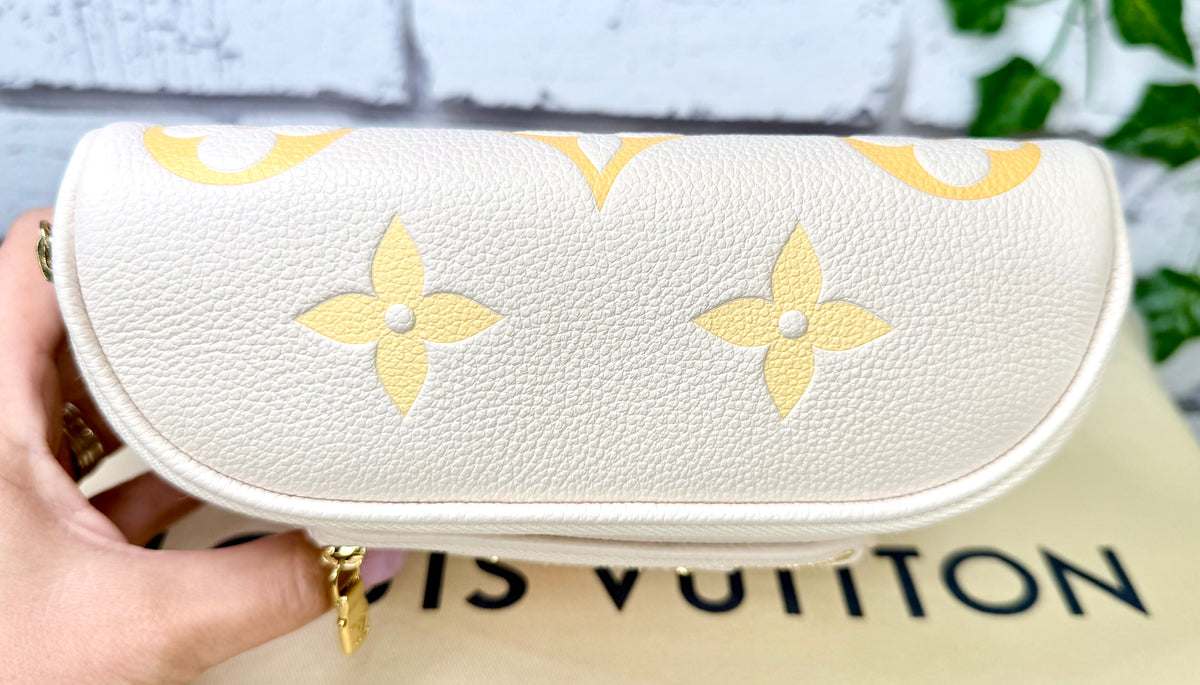Louis Vuitton “By The Pool” Leather Mini Bum Bag (Cream/Saffron Ombre) - Excellent