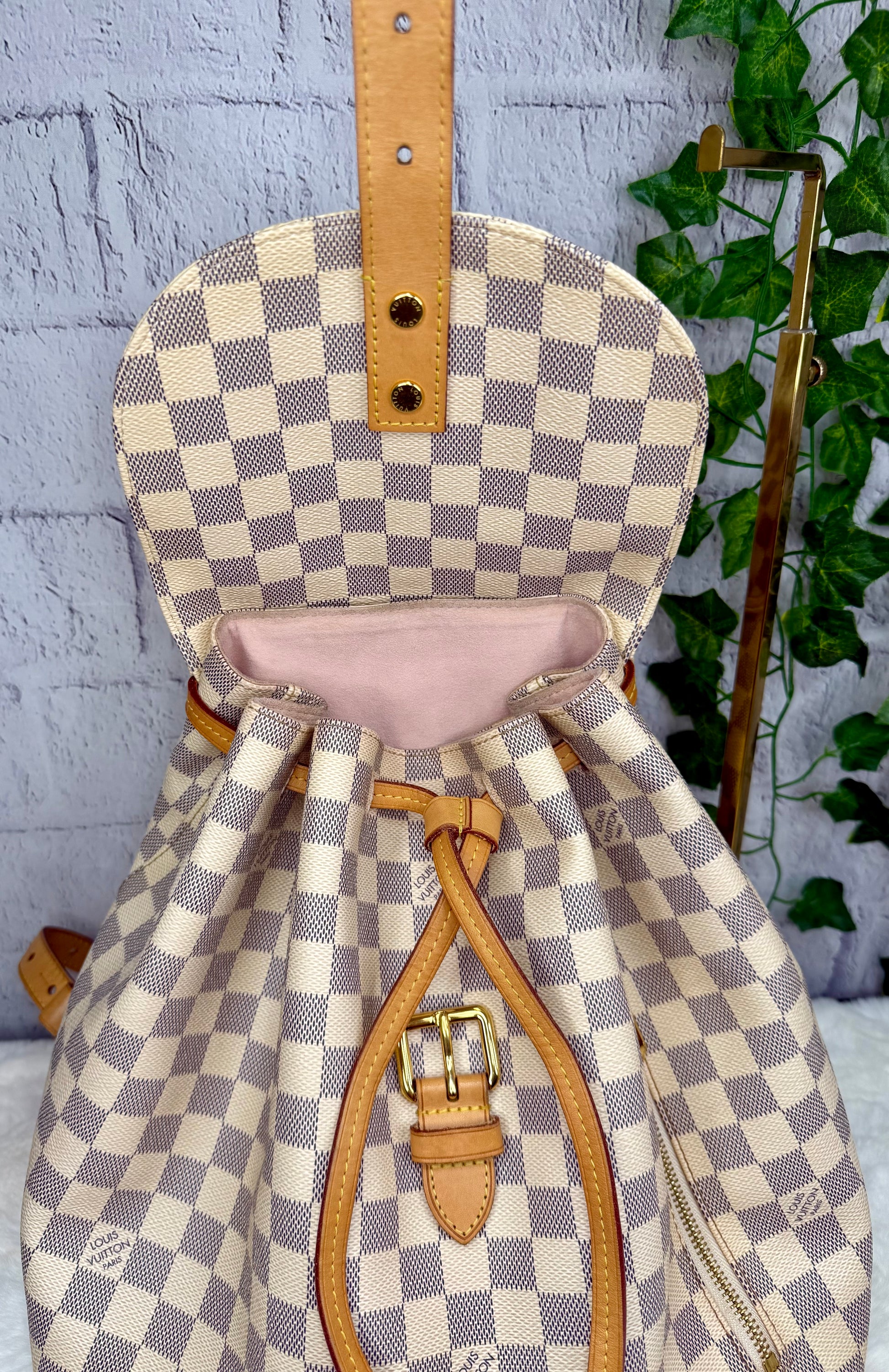 damier azur louis vuitton backpack Louis Vuitton Damier Azur Sperone Backpack – The Lux Exchange, LLC