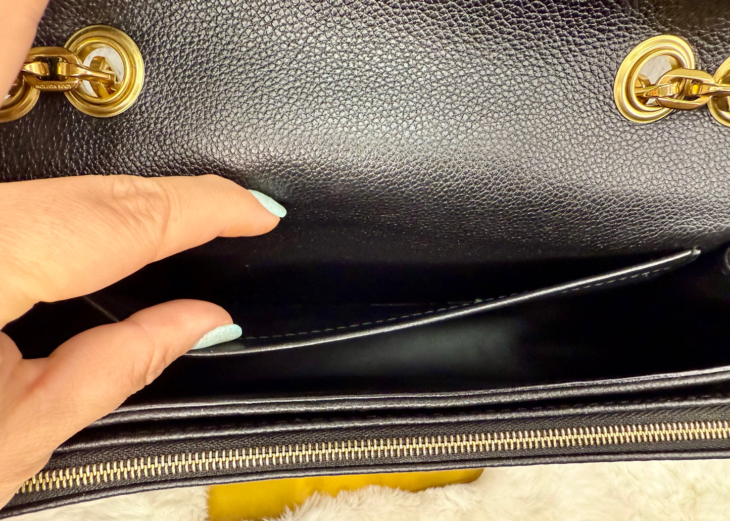 Louis Vuitton Black Empreinte Leather Marceau