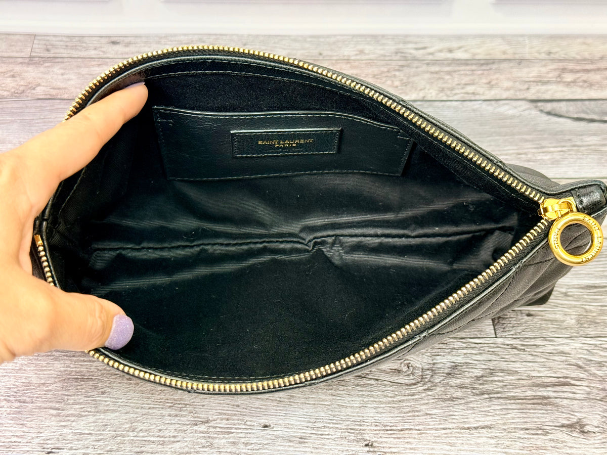 Saint Laurent iCare Maxi Tote (Black Lambskin) - Like New