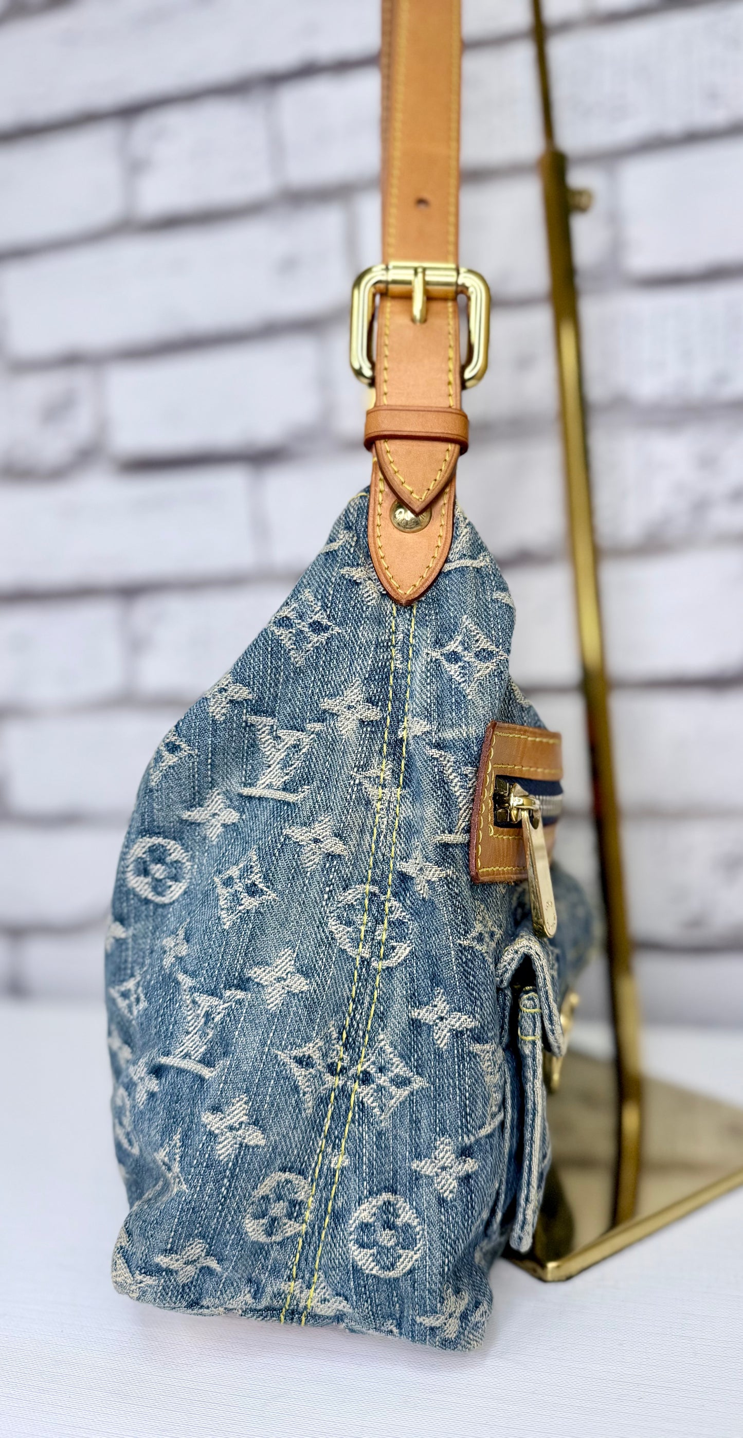 Louis Vuitton Monogram Denim Baggy PM - Great
