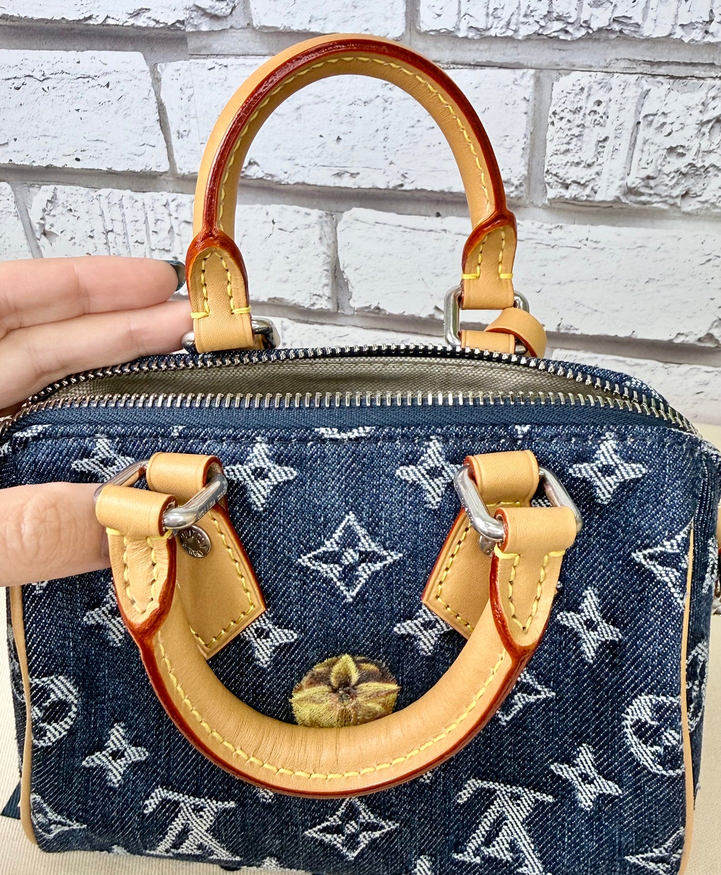 Louis Vuitton Speedy 18 Bandouliere (Denim Monogram Heritage) - New