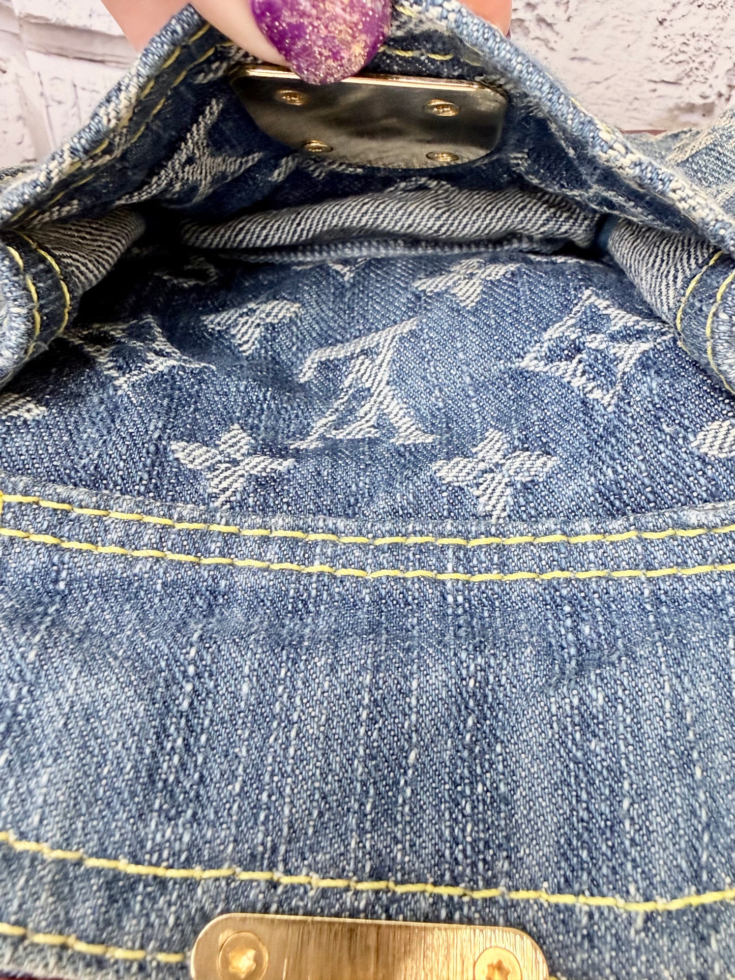 Louis Vuitton Monogram Denim Baggy PM - Great