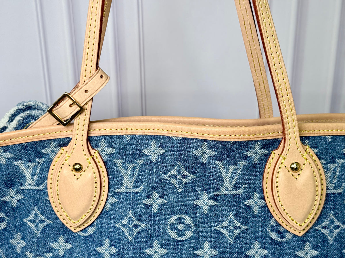 Louis Vuitton Denim Remix Neverfull MM - Excellent +