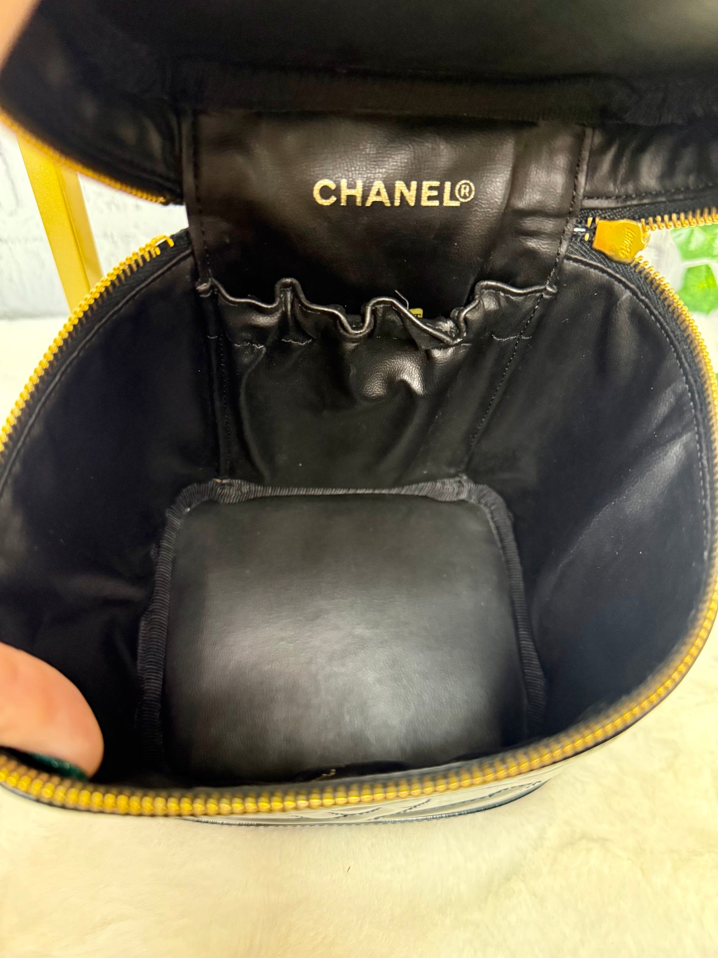 Vintage CHANEL Patent Leather Vanity Case