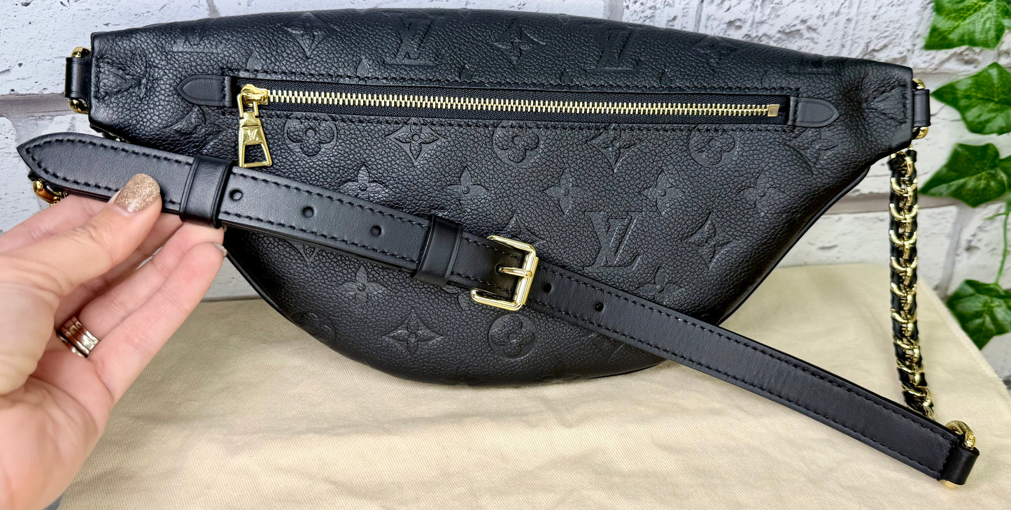 Louis Vuitton Empreinte Leather High Rise PM (Black) - Pristine