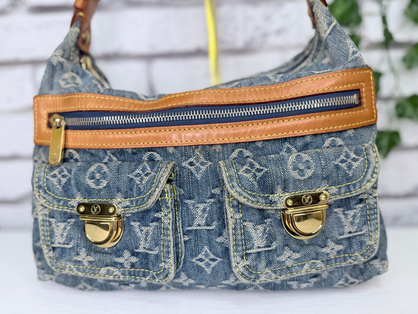 Louis Vuitton Monogram Denim Baggy PM - Great