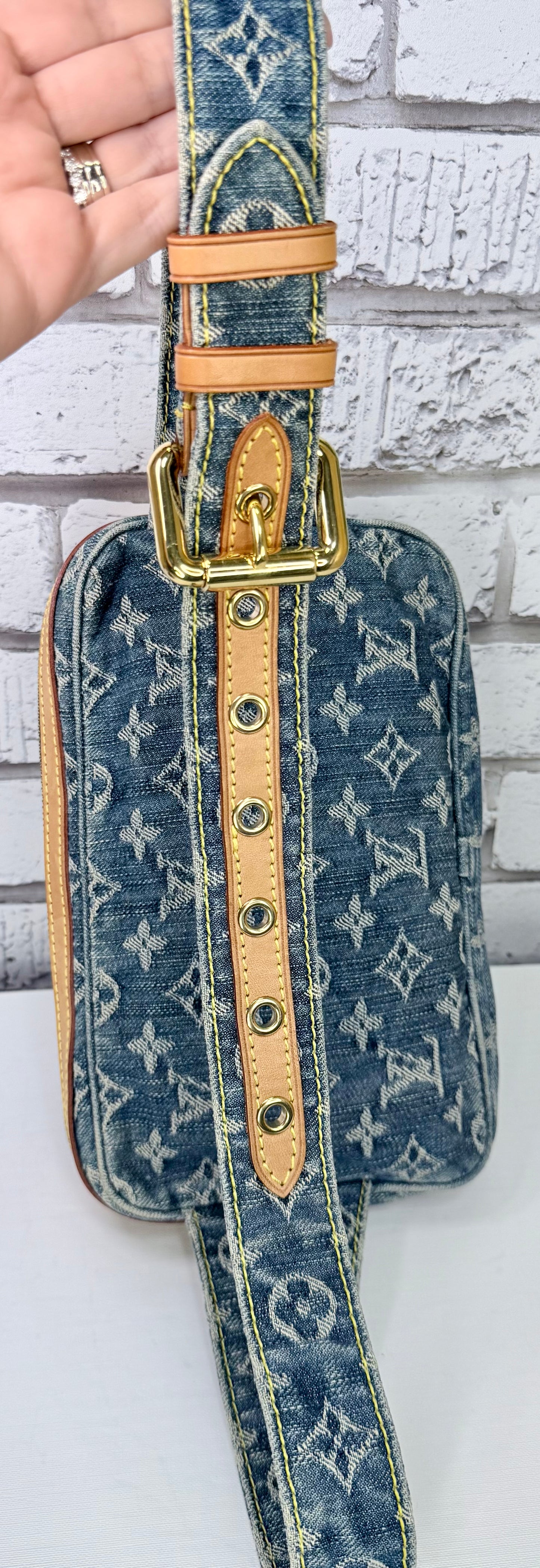 Louis Vuitton Monogram Denim Blue Bum Bag - Great/Excellent
