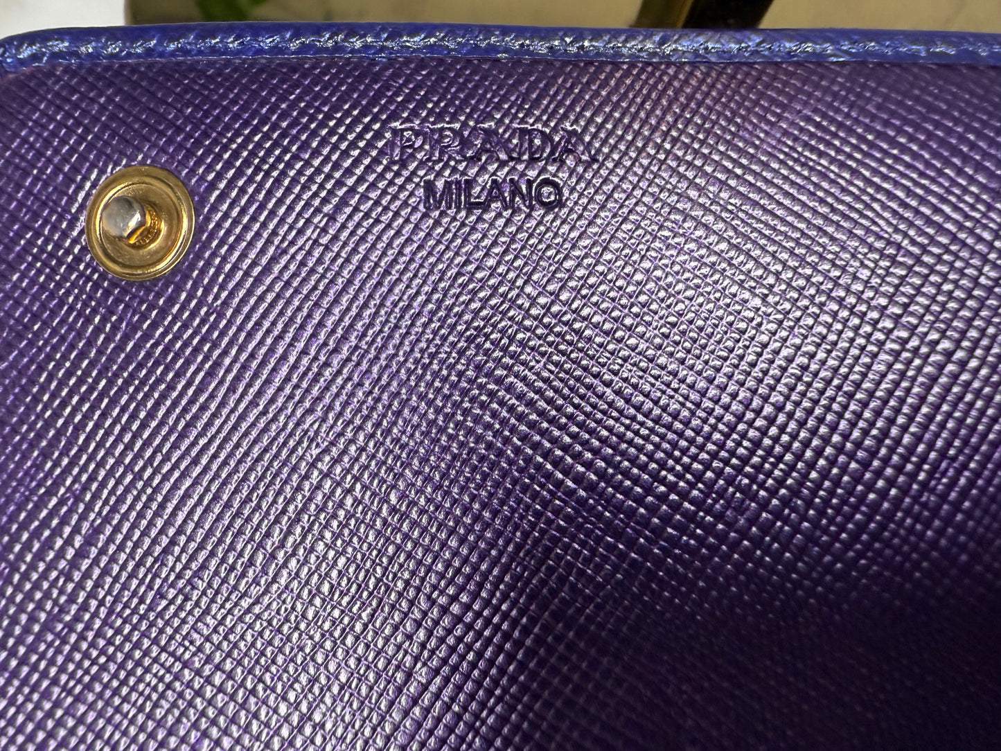 Prada Saffiano Leather Continental Long Wallet - Metallic Bicolor