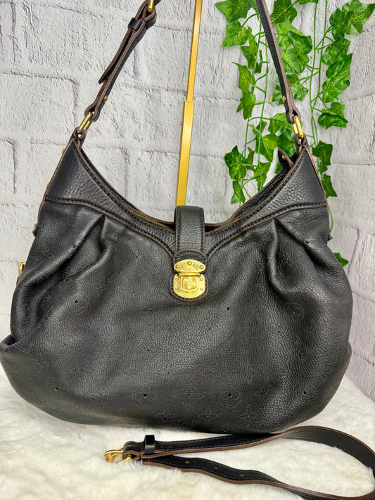 Louis Vuitton Black Mahina Leather XS Hobo