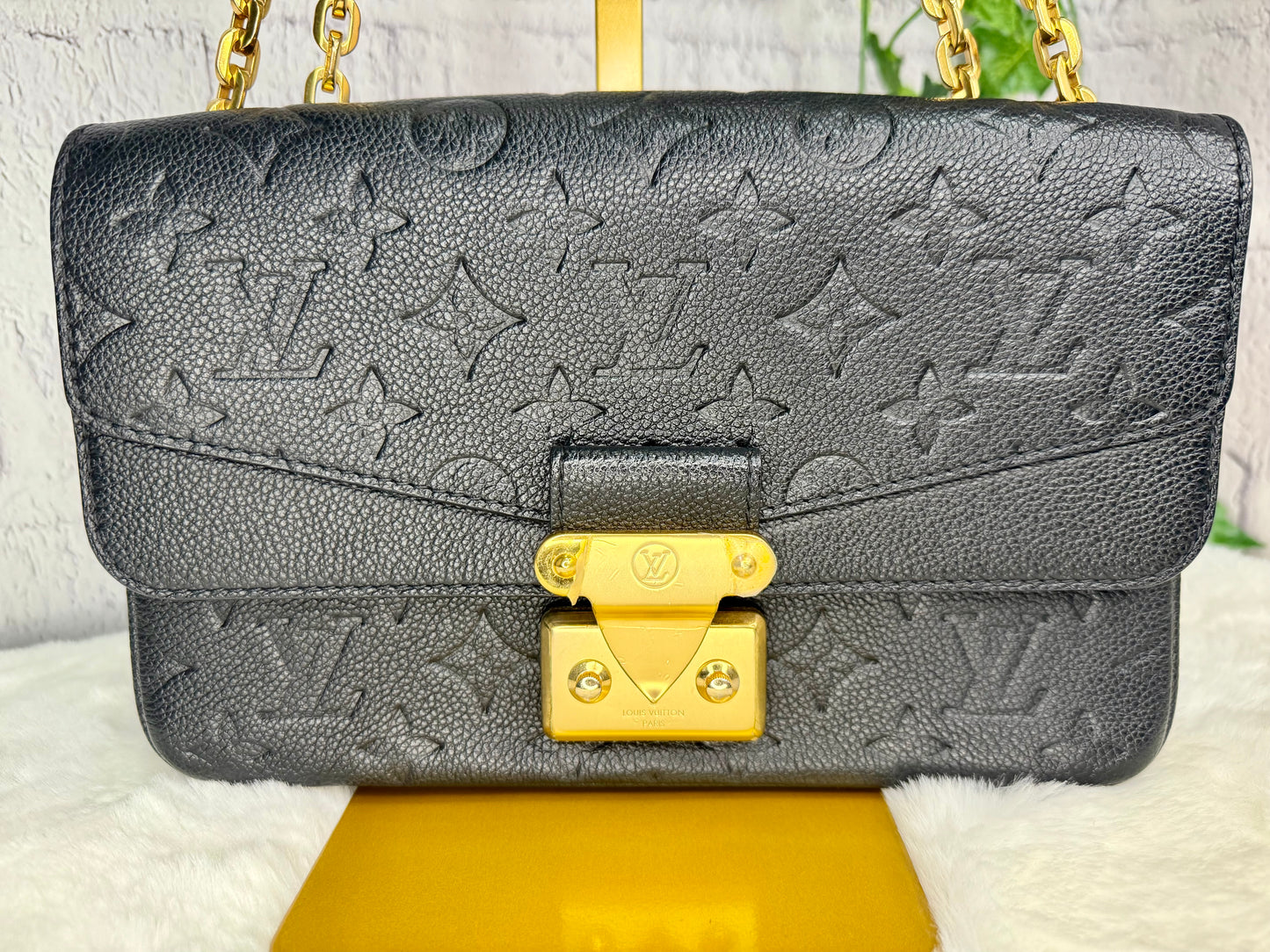 Louis Vuitton Black Empreinte Leather Marceau