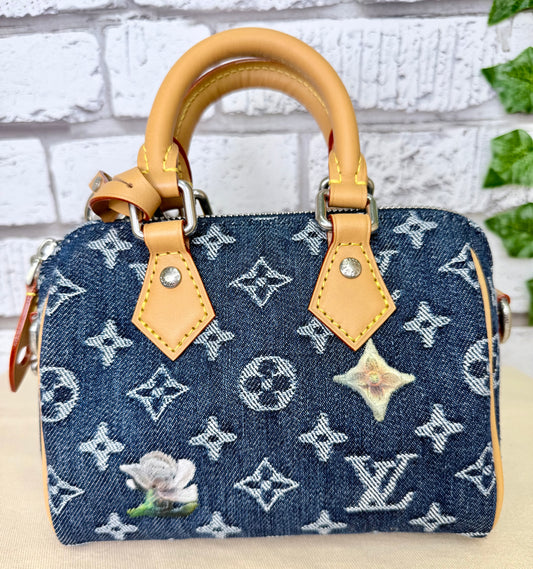 Louis Vuitton Speedy 18 Bandouliere (Denim Monogram Heritage) - New