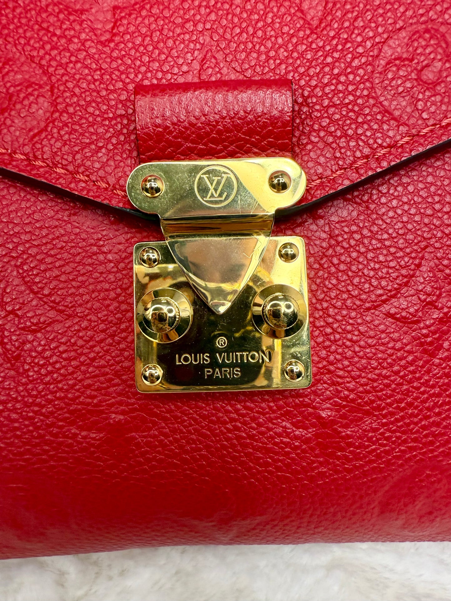 Louis Vuitton Cerise Empreinte Leather Pochette Métis