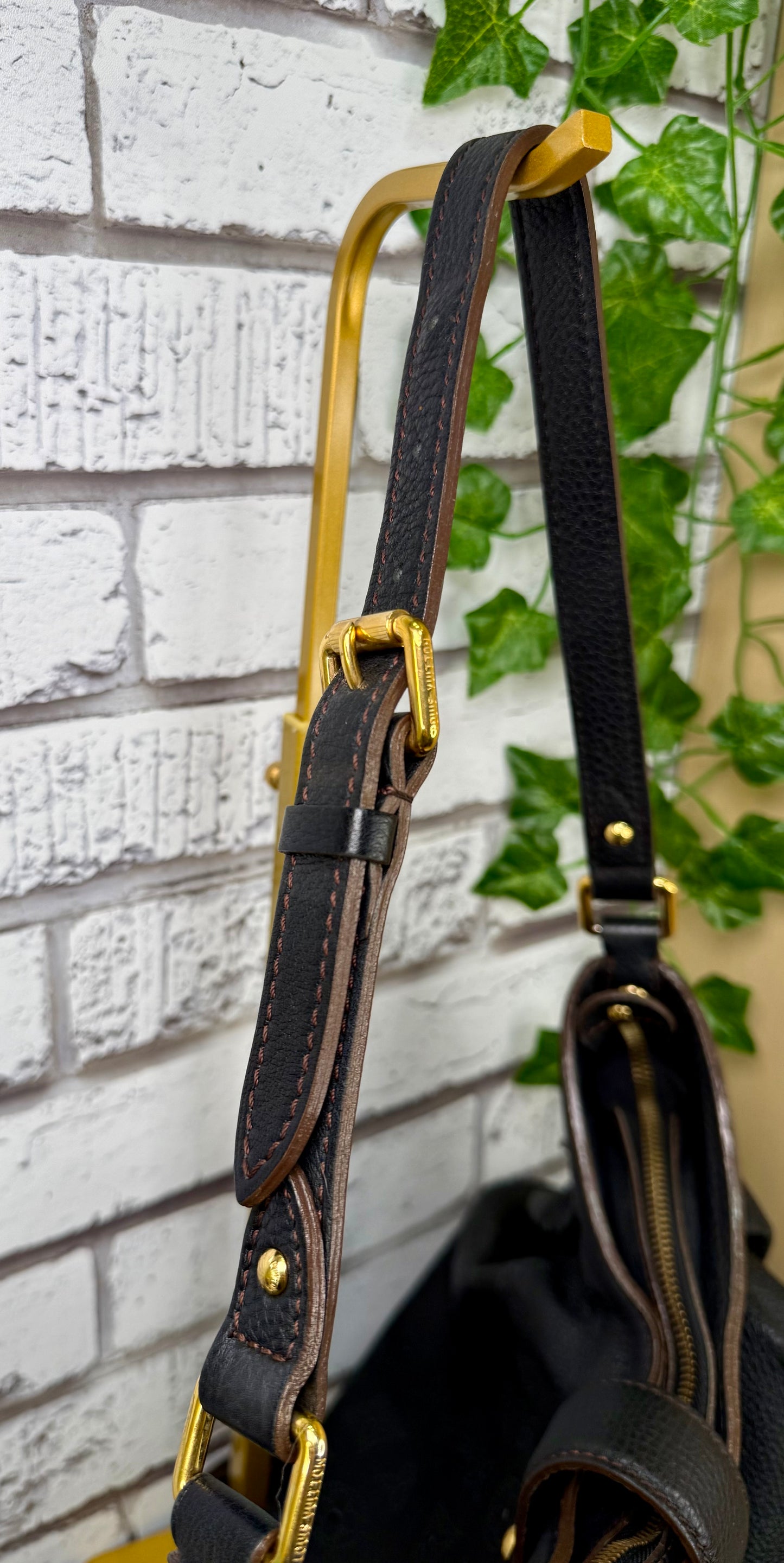 Louis Vuitton Black Mahina Leather XS Hobo