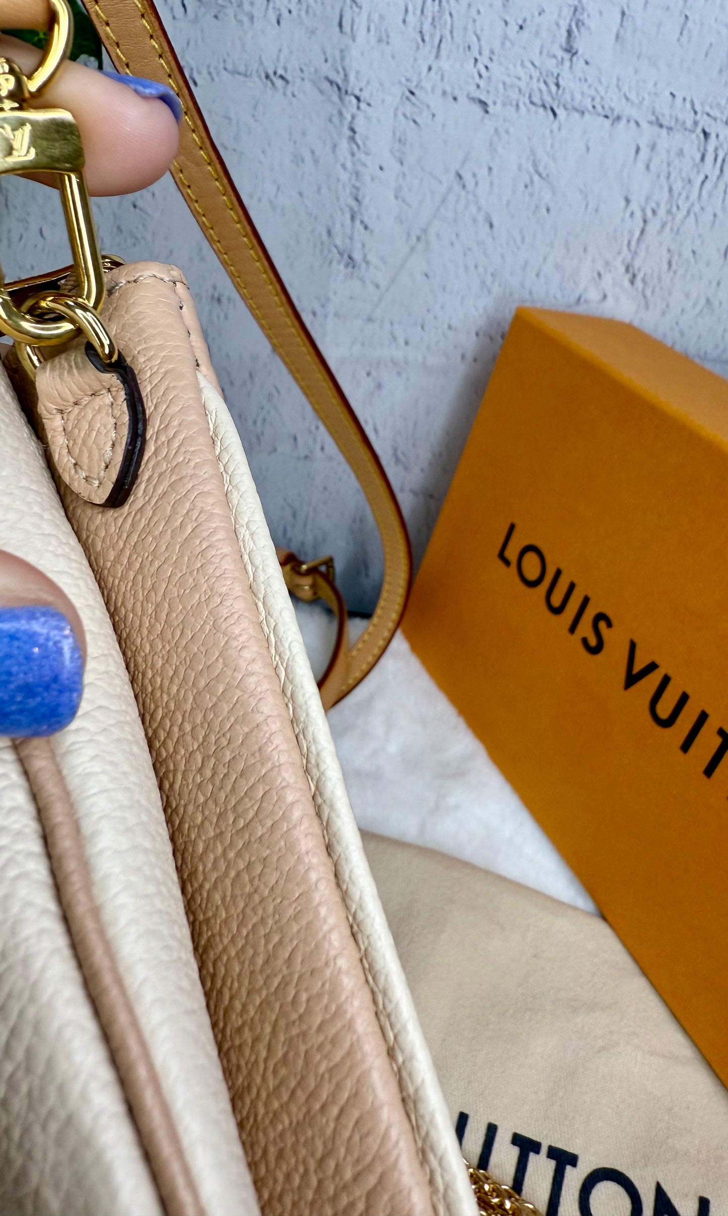 Louis Vuitton Bi-Color Empreinte Monogram Double Zip Pochette
