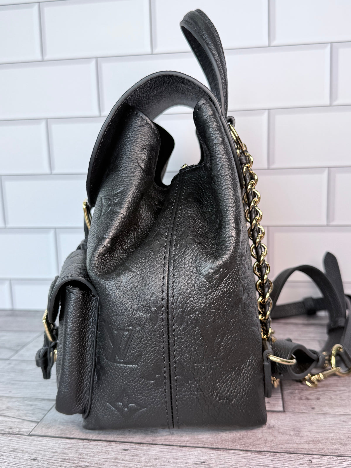 Louis Vuitton Empreinte Leather Backup Backpack (Black) - Pristine