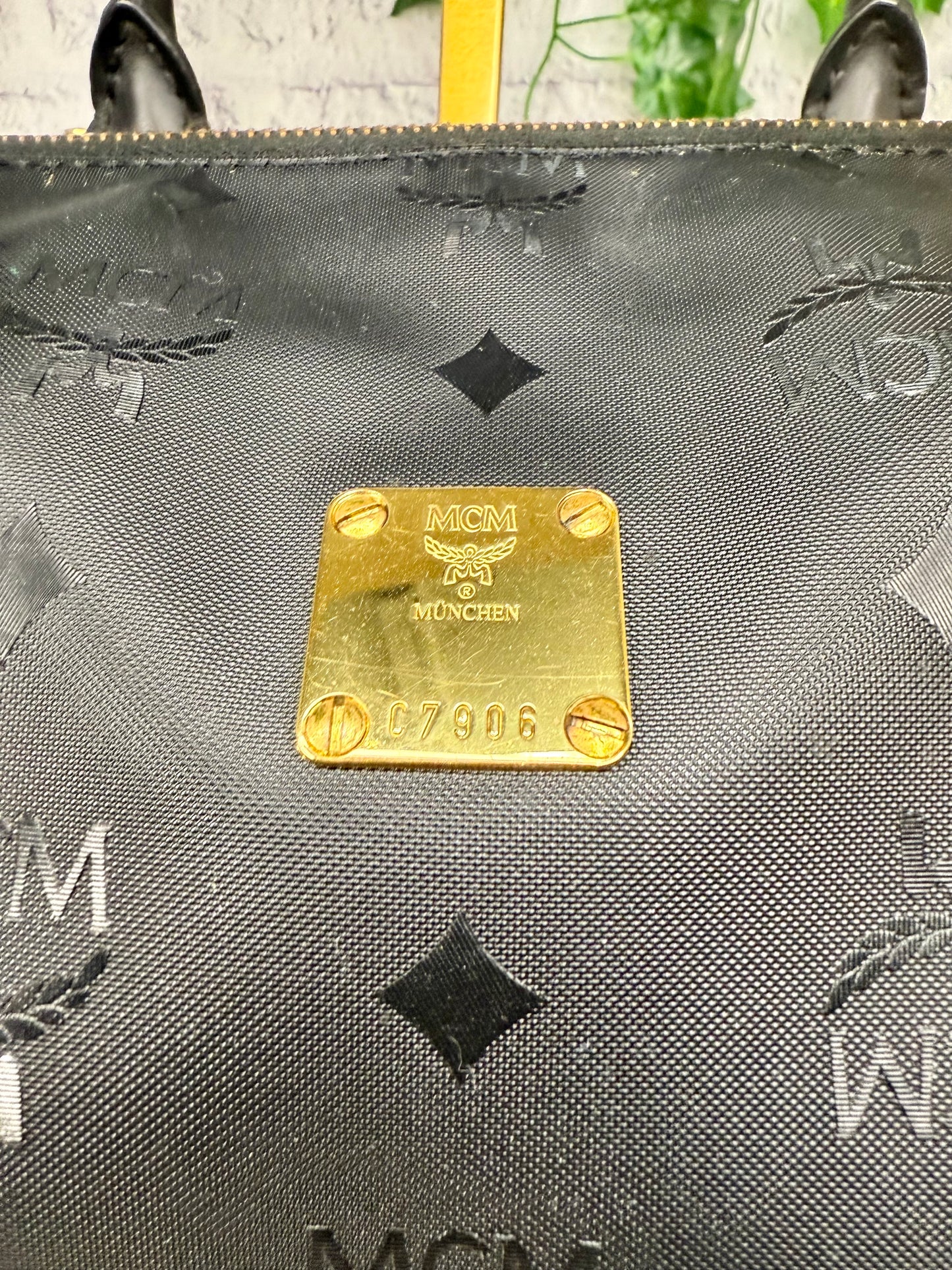 MCM Visetos Boston Bag