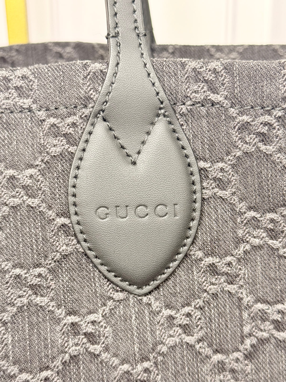 Gucci Denim Ophidia Large Shopper Tote (Black) - Like New