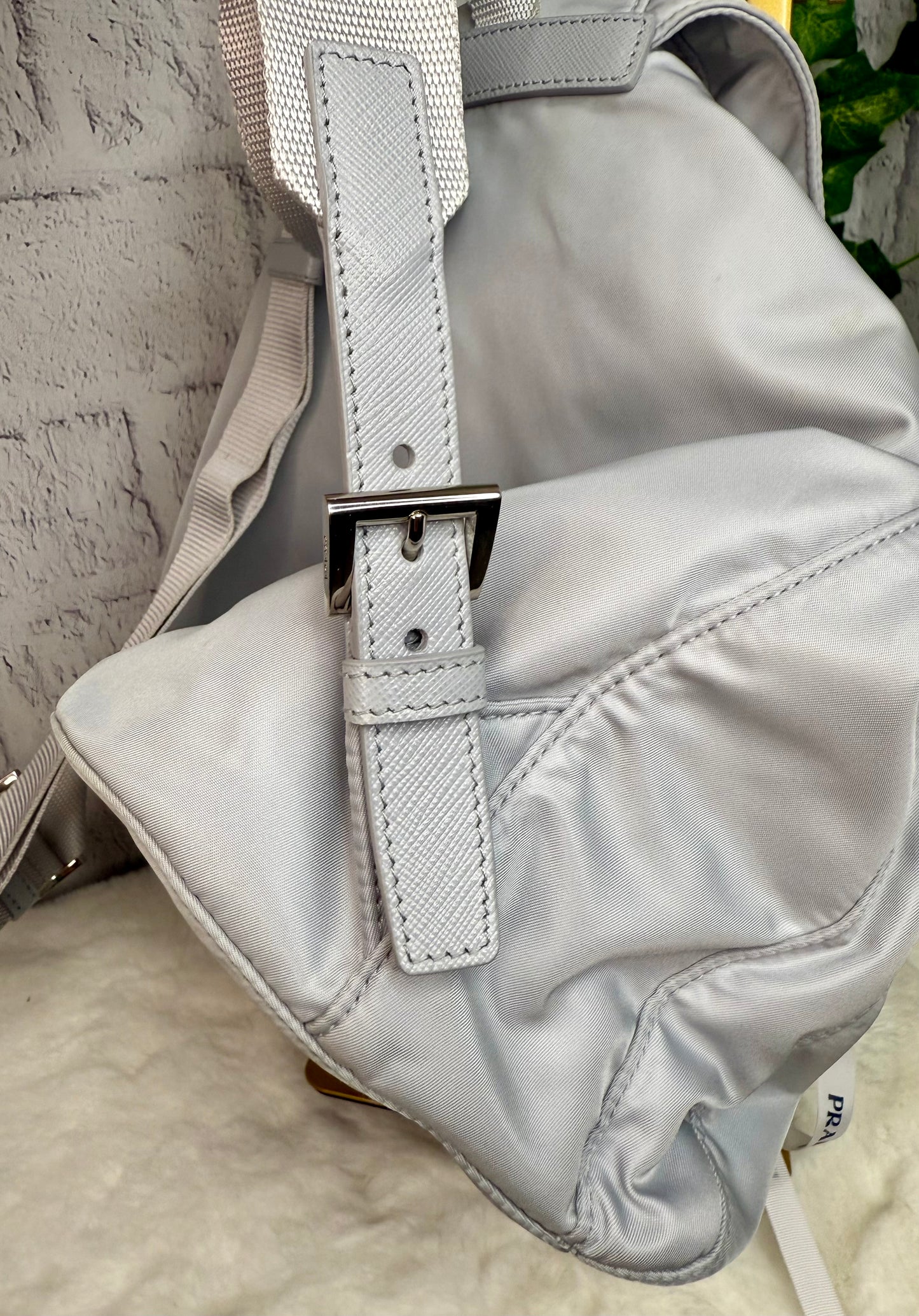 Prada Re Nylon Vela Backpack and Pouch w/ Compact Wallet and Triangles Bandeau