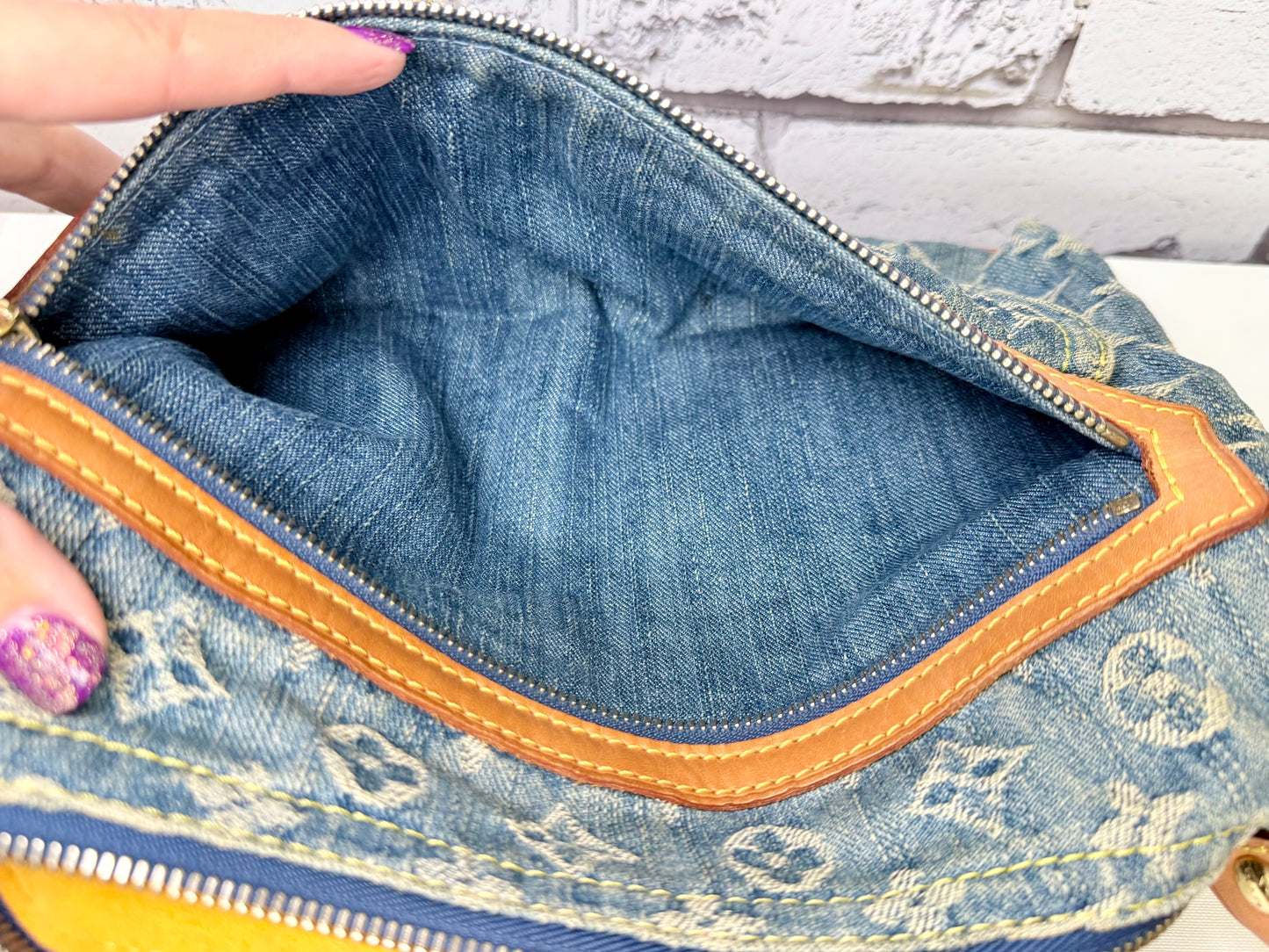 Louis Vuitton Monogram Denim Baggy PM - Great