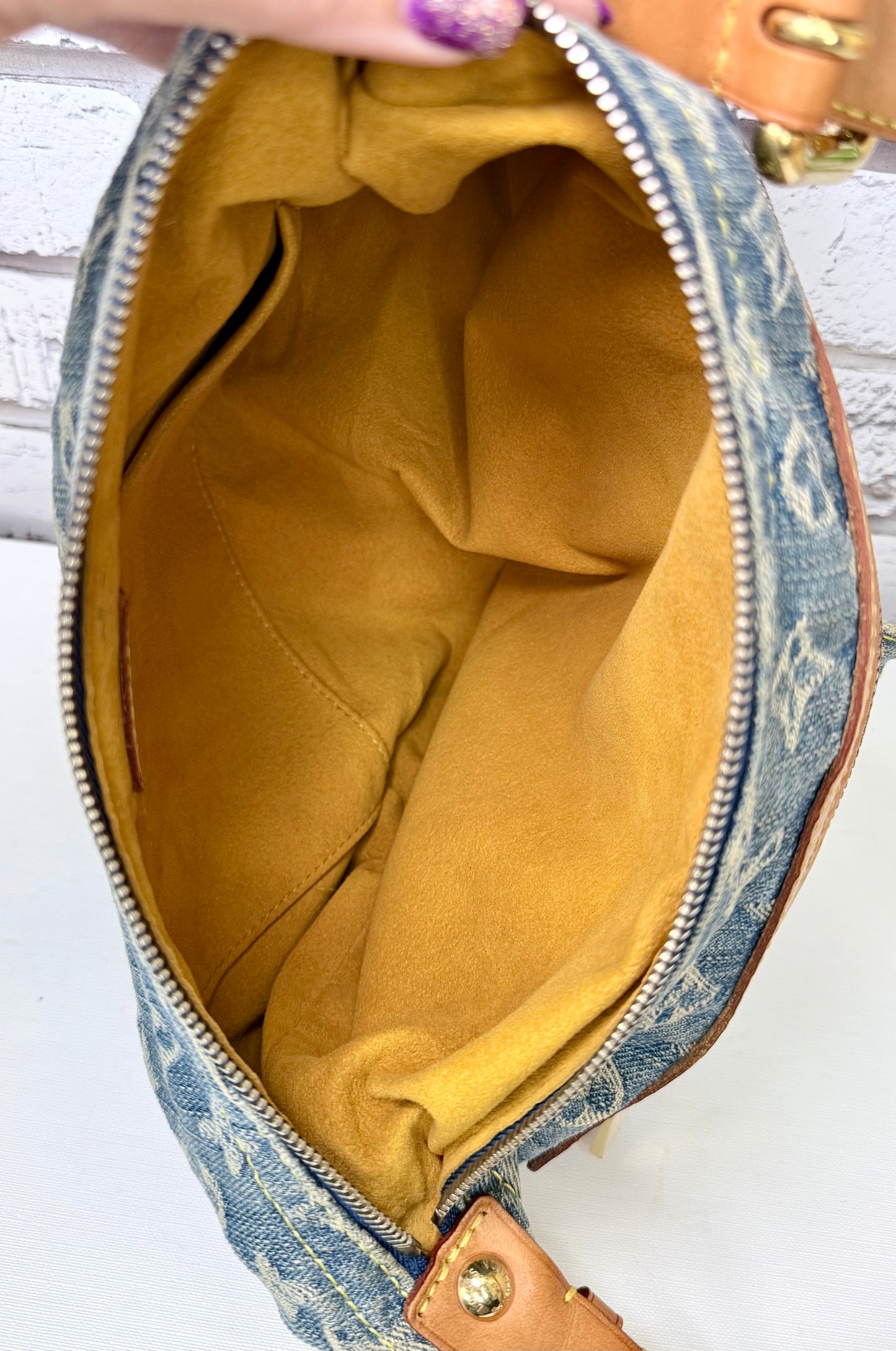 Louis Vuitton Monogram Denim Baggy PM - Great