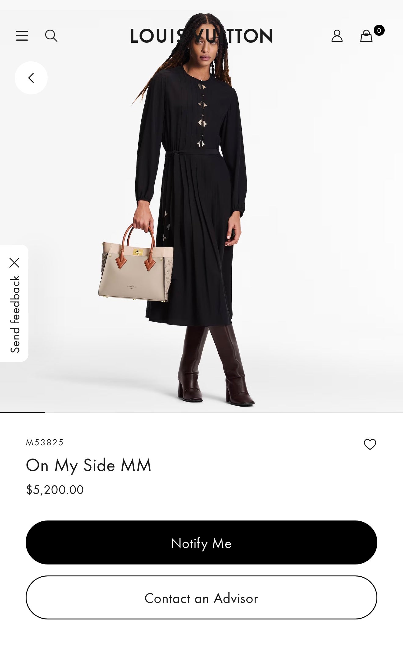 Louis Vuitton On My Side MM (Galet) - Excellent