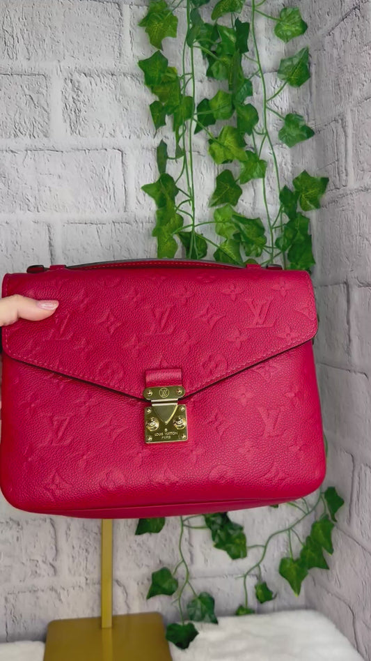 Louis Vuitton Cerise Empreinte Leather Pochette Métis